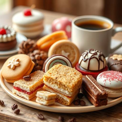 Variedade de doces artesanais, perfeitos para acompanhar o café.